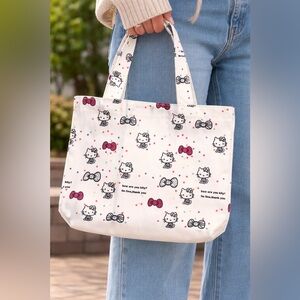 Hello Kitty Pink Polka Dot Canvas Tote